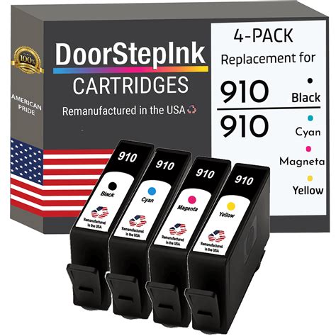 Remanufactured Doorstepink High Yield Ink Cartridges For Hp 910 Black