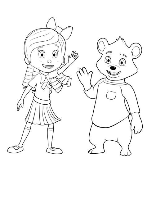 Berenstain bears treehouse coloring page. Goldie and bear coloring pages - Coloring pages for kids