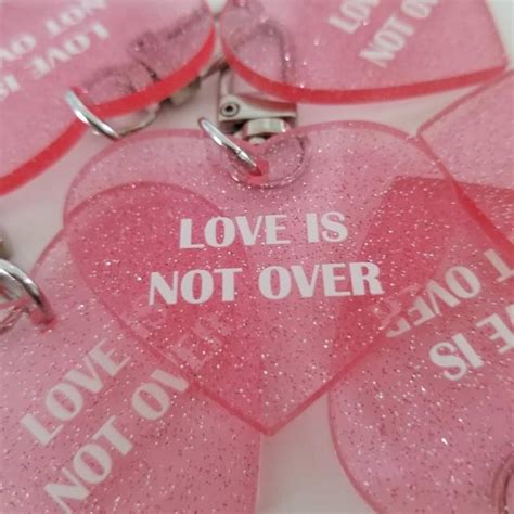 Bts Love Is Not Over Acrylic Keychain Etsy Pastel Pink Aesthetic