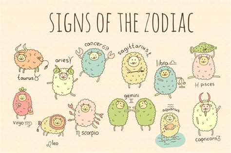 Cute Signs Of The Zodiac ~ Illustrations On Creative Market