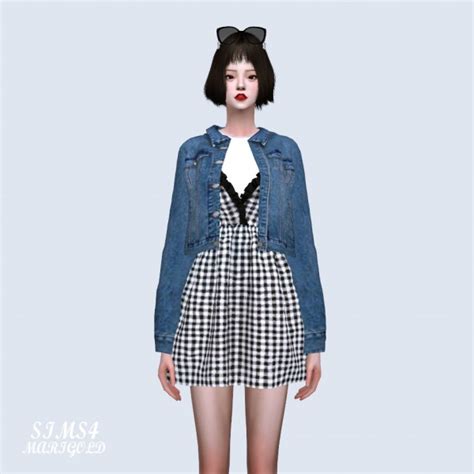 The Sims 4 Simsimi S4 Recolor 01 Marigold Denim Jacke