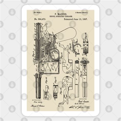 Mauser C96 Broomhandle Patent Blueprints Schematics Gunsmith