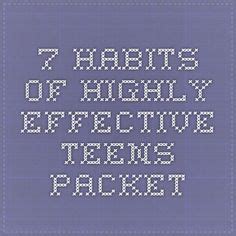 8 Best 7 Habits of Highly Effective Teens images | 7 habits, Seven ...