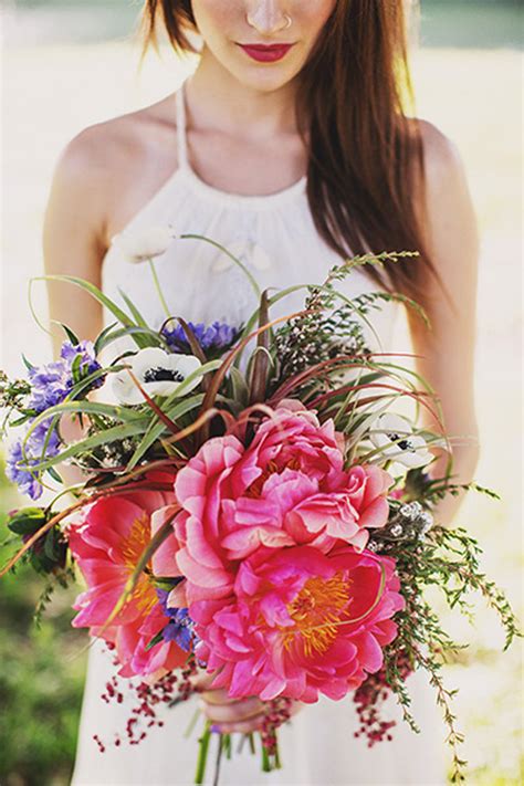 Boho Bridal Fabulous Floral Crowns And Bouquets