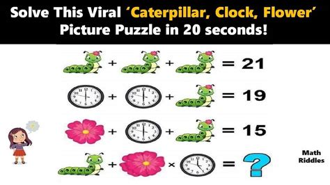 Math Riddles Can You Solve This Viral Caterpillar Clock Flower