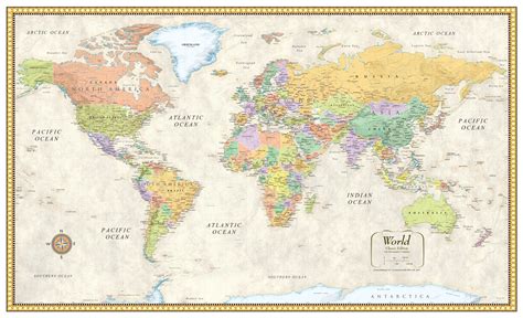 Large World Map Poster Map Of Zip Codes