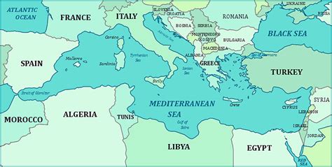 Map Of Europe Adriatic Sea