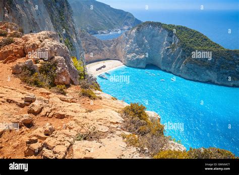 Navagio Or Shipwreck Beach The Most Famous Landmark Of Greek Island