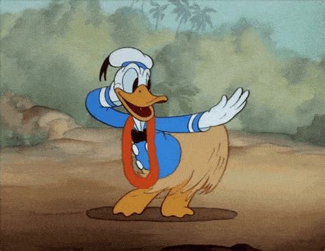 Donald Duck Disney Hawaiian Dance 