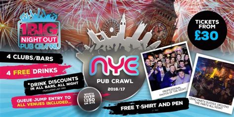 West End Londons Biggest New Years Eve Pub Crawl 201718 Leicester