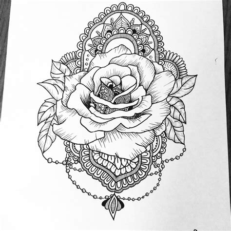 Rose Mandala Tattoo Rose Tattoos Mandala Tattoo Tattoos
