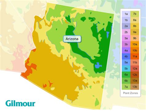 Arizona Planting Zones Growing Zone Map Gilmour Blogging Place