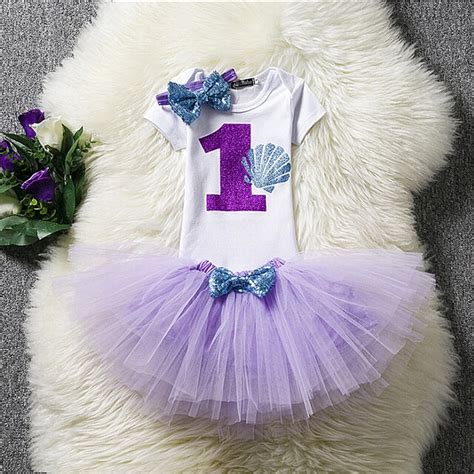3k90 Brithday One 1 Year New Born Toddler Baby Girls Clothing Set 3
