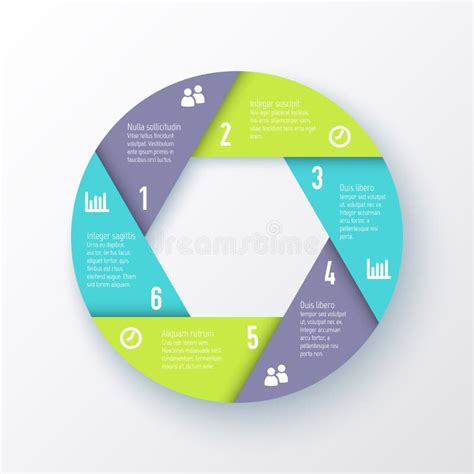 Vector Elements For Infographics Template Of A Pie Chart Stock