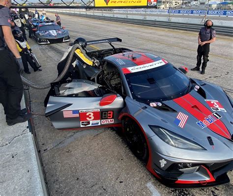 Corvette C8r Race Cars Get Matching Gray Liveries For 12h Of Sebring