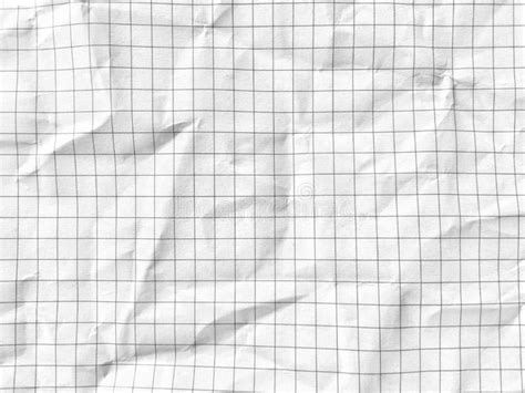 White Grid Math Paper Wrinkled Texture Background Rough Surface