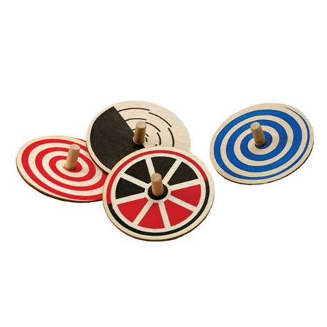 Set These Tops Spinning This Eye Boggling Wooden Top Offers A Colorful