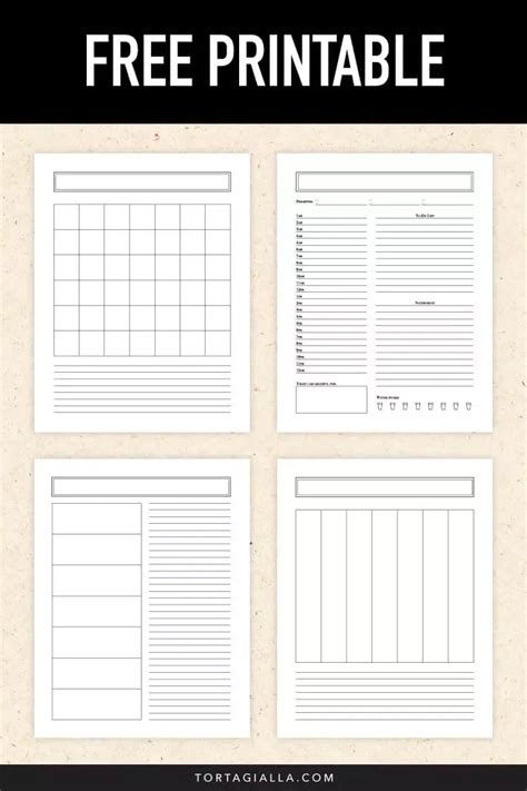 Free Planner Printables For Functional Planning Tortagialla Planner