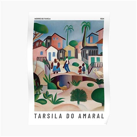 Morro De Favela Tarsila Do Amaral Art Poster Premium Matte Vertical