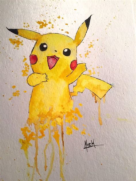 Pikachu Watercolor Painting ⚡️⚡️⚡️ Pokémon Amino