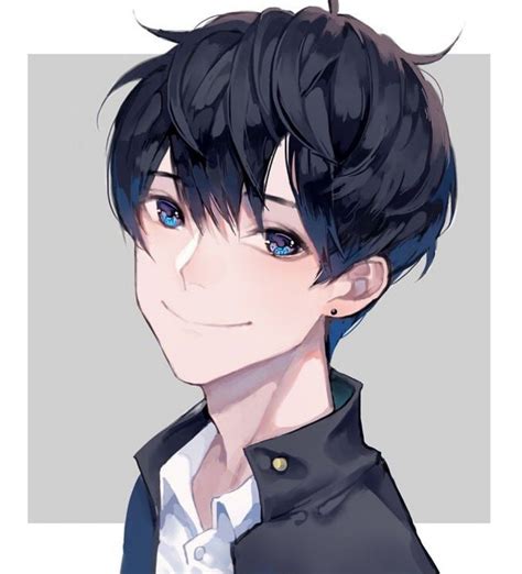 Black Haired Boy 🖤 Anime Anime Boy Smile Anime Guys
