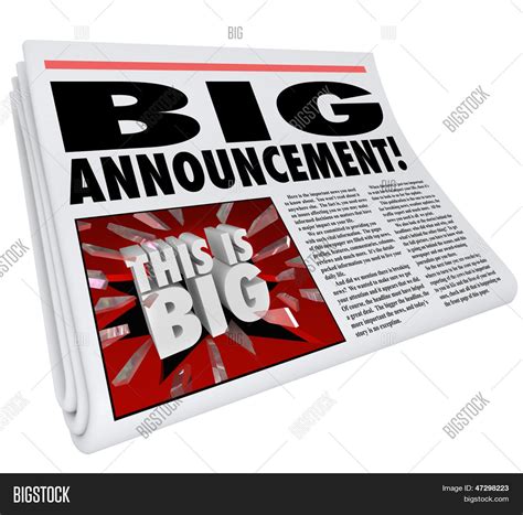 Big Announcement Image And Photo Free Trial Bigstock