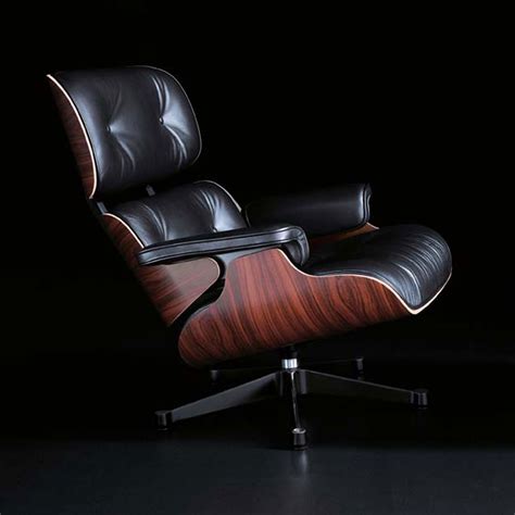 Classic Eames Lounge Chair In White Pigmented Walnut By Vitra Aram