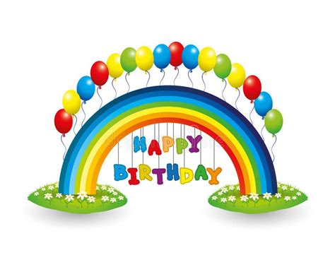 Rainbow Happy Birthday Clip Art