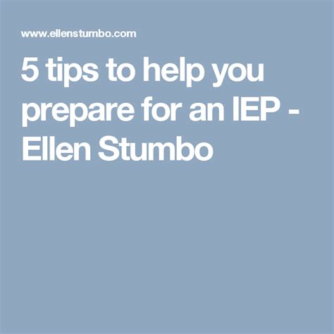 5 Tips To Help You Prepare For An Iep Ellen Stumbo Iep Preparation