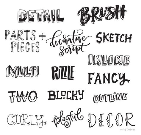 Freebie Hand Lettering Style Inspiration Guide Every Tuesday