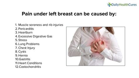 12 Possible Causes And Treatments Of Pain Under Left Breast