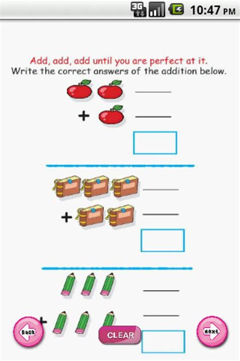 These printable math homework sheets will help your children to. UKG - Math's - Addition for Android - APK Download