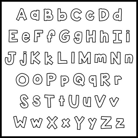 Alphabet Bubble Letters To Print Printable Form Templates And Letter