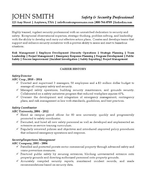 Useful materials for emergency management coordinator interview: Security Professional Resume