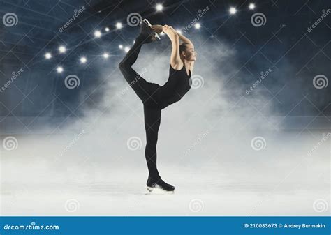 Biellmann Spin Woman Figure Skating In Action Stock Image Image Of