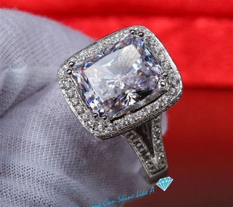 How big is 1 8 carat diamond. Free Shipping Luxury Quality Amazing 8 Carat Radiant Cut ...