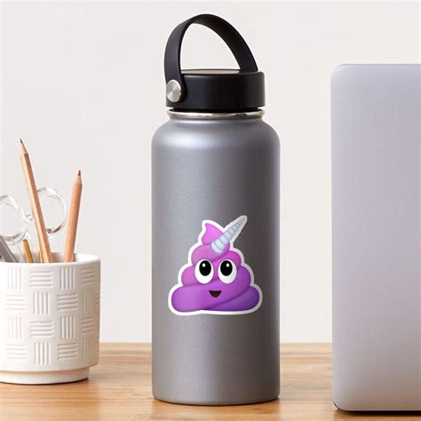 Purple Unicorn Poop Emoji Sticker For Sale By Winkham Redbubble