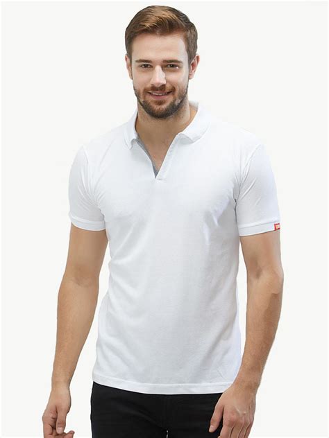 White Polo Collar T Shirt For Men Wear Your Opinion