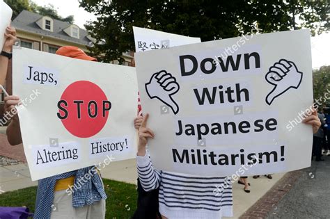 People Hold Signs That Read Japs Editorial Stock Photo Stock Image