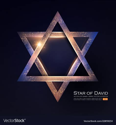 Star Of David Jewish Religion Sign D Element Vector Image