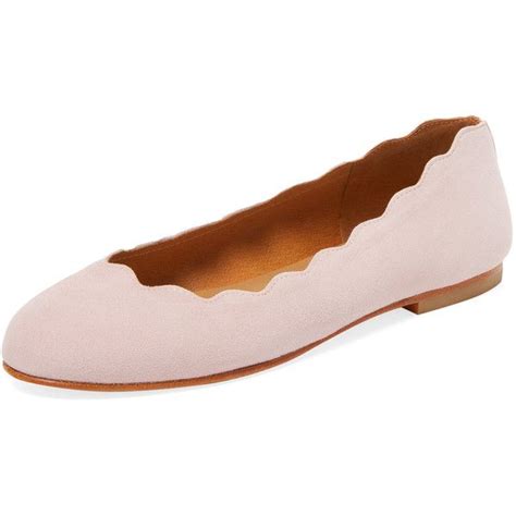 French Sole Fsny Womens Teardrop Scalloped Ballet Flat Pink 129