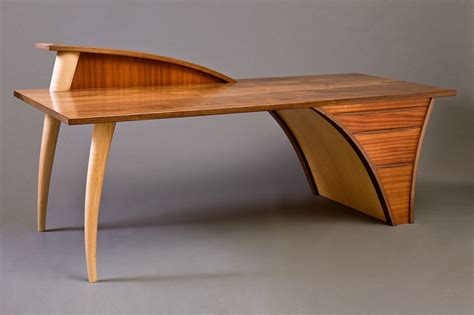 Trimerous Desk Hall And Console Hardwood Table Seth Rolland