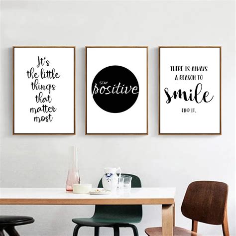 Buy Nordic Simple Quote Canvas Painting Words Print