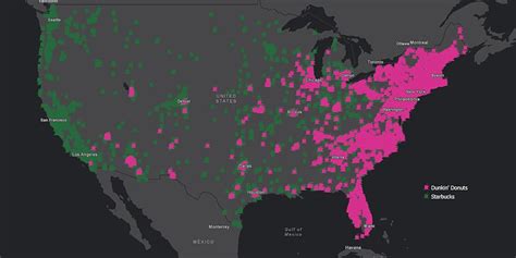 Dunkin Donuts Locations In Usa Map United States Map