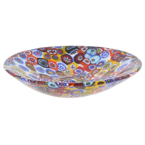 Glassofvenice Murano Glass Millefiori Plate Multicolor In 2022 Glass Bowl Decor Murano