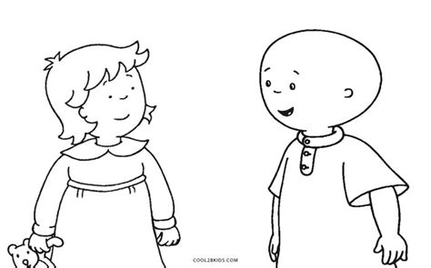 Caillou Rosie Coloring Pages Coloring Pages