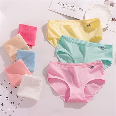 Quecoo Classic Style Candy Color Cute Sexy Briefs Cotton Comfortable Womens Underwear Panties