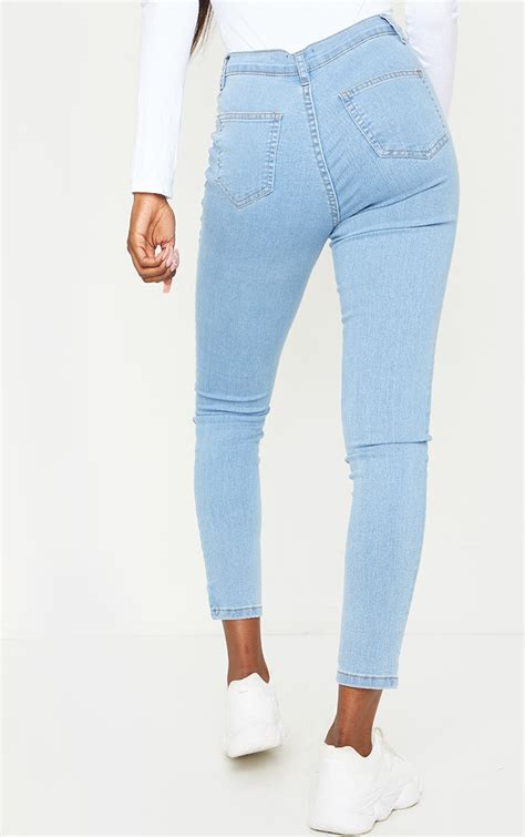 Tall Light Blue Wash Disco Fit Skinny Jeans Prettylittlething