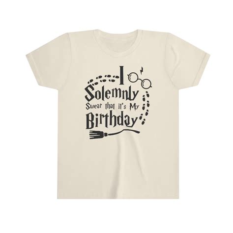 I Solemnly Swear Its My Birthday Black Kids Size T Shirt Kids Etsy