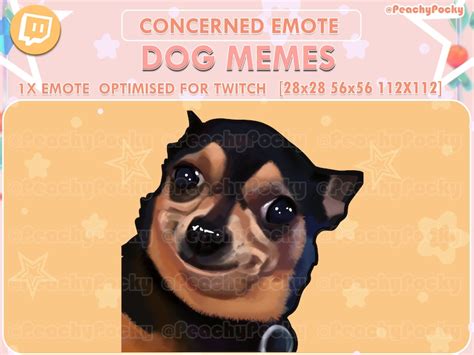Twitch Emote 1x Dog Twitch Meme Emotes Dog Concerned Twitch